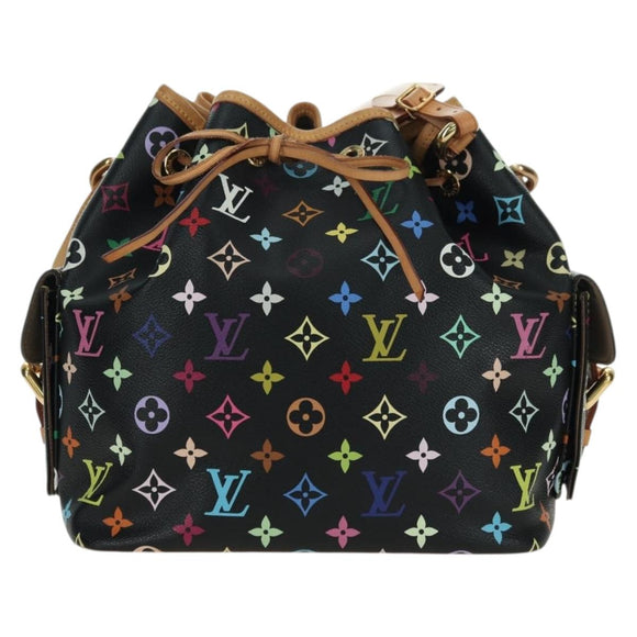 LOUIS VUITTON Monogram Multicolor Petit Noe Bag Black M42230 LV Auth 176094V