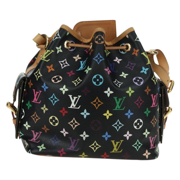 LOUIS VUITTON Monogram Multicolor Petit Noe Bag Black M42230 LV Auth 176094V