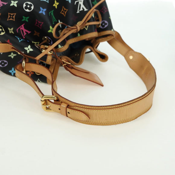 LOUIS VUITTON Monogram Multicolor Petit Noe Bag Black M42230 LV Auth 176094V