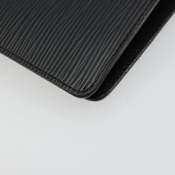 LOUIS VUITTON Epi Agenda MM Day Planner Cover Black R20042 LV Auth 176102A