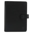 LOUIS VUITTON Epi Agenda MM Day Planner Cover Black R20042 LV Auth 176102A-13