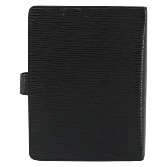 LOUIS VUITTON Epi Agenda MM Day Planner Cover Black R20042 LV Auth 176102A
