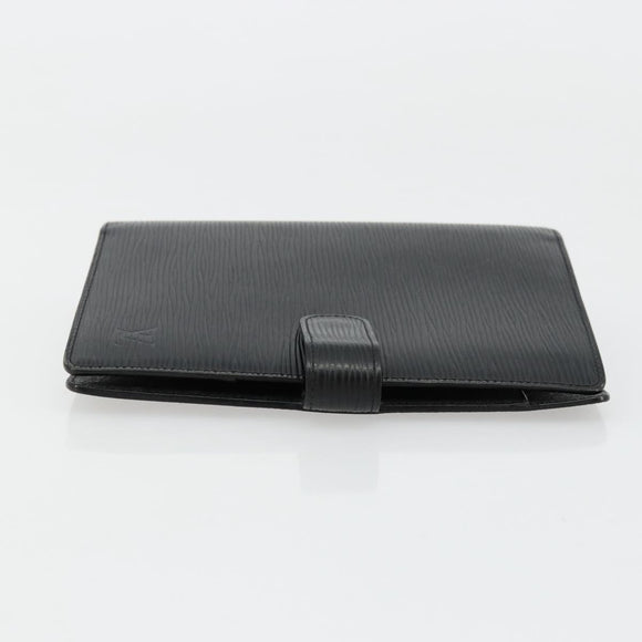 LOUIS VUITTON Epi Agenda MM Day Planner Cover Black R20042 LV Auth 176102A