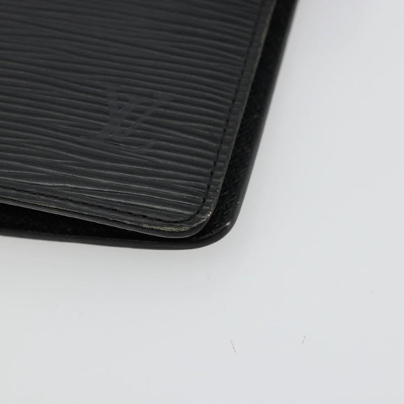 LOUIS VUITTON Epi Agenda MM Day Planner Cover Black R20042 LV Auth 176102A