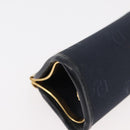 Christian Dior Coin Purse Nylon Navy Gold Auth 176103A-14
