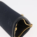 Christian Dior Coin Purse Nylon Navy Gold Auth 176103A-15