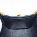 Christian Dior Coin Purse Nylon Navy Gold Auth 176103A-12