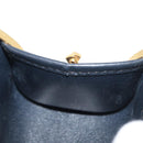 Christian Dior Coin Purse Nylon Navy Gold Auth 176103A-16