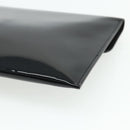 Alexander McQueen Clutch Bag Patent leather Black Silver Auth 176104A-15