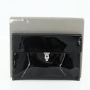 Alexander McQueen Clutch Bag Patent leather Black Silver Auth 176104A-12