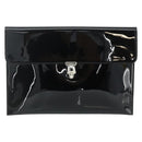 Alexander McQueen Clutch Bag Patent leather Black Silver Auth 176104A-13