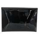 Alexander McQueen Clutch Bag Patent leather Black Silver Auth 176104A-2