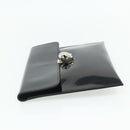Alexander McQueen Clutch Bag Patent leather Black Silver Auth 176104A-3