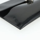 Alexander McQueen Clutch Bag Patent leather Black Silver Auth 176104A-14