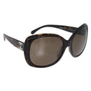 CHANEL COCO Mark Sunglasses plastic Black CC Auth 176107-1