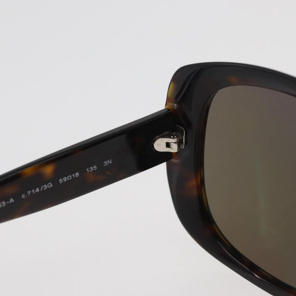 CHANEL COCO Mark Sunglasses plastic Black CC Auth 176107