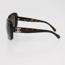 CHANEL COCO Mark Sunglasses plastic Black CC Auth 176107-8