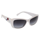 CHANEL Camelia Sunglasses Plastic White 5186-A CC Auth 176109A-1