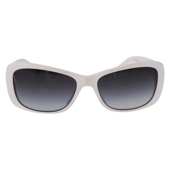 CHANEL Camelia Sunglasses Plastic White 5186-A CC Auth 176109A