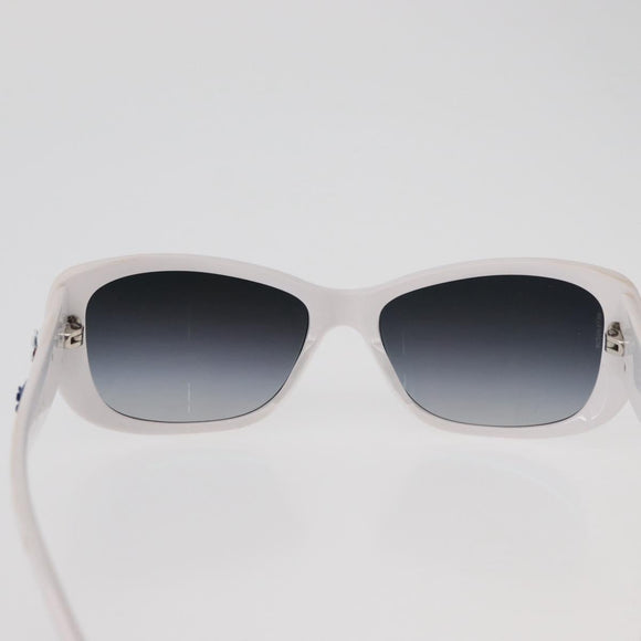 CHANEL Camelia Sunglasses Plastic White 5186-A CC Auth 176109A