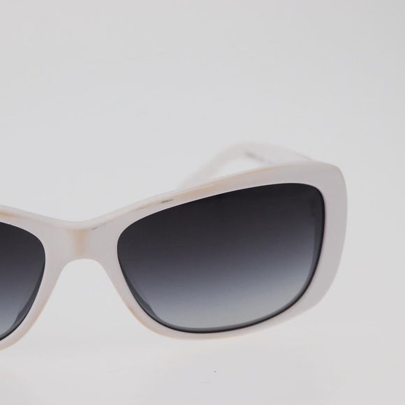 CHANEL Camelia Sunglasses Plastic White 5186-A CC Auth 176109A