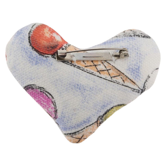 CHANEL Camelia Brooch Cotton Multicolor CC Auth 176110A