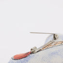 CHANEL Camelia Brooch Cotton Multicolor CC Auth 176110A-9
