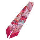 BVLGARI Scarf Silk Red Auth 176112A-1