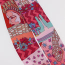 BVLGARI Scarf Silk Red Auth 176112A-4