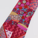 BVLGARI Scarf Silk Red Auth 176112A-9