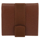 Salvatore Ferragamo Vala Wallet Leather Brown Gold Auth 176113A-3