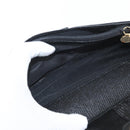 Salvatore Ferragamo Vala Long Wallet Leather Black Gold Auth 176114A-19