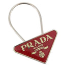 PRADA Key Ring metal Red M285 Auth 176117A-1