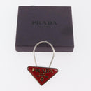 PRADA Key Ring metal Red M285 Auth 176117A-8