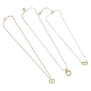 Christian Dior Necklace metal 3 Set Gold Tone Auth 176122-1