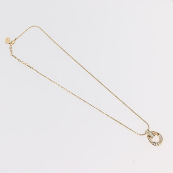 Christian Dior Necklace metal 3 Set Gold Tone Auth 176122