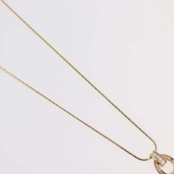 Christian Dior Necklace metal 3 Set Gold Tone Auth 176122