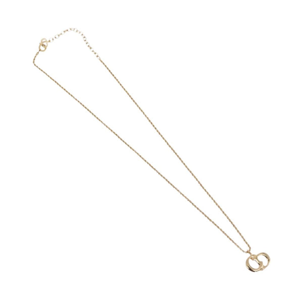 Christian Dior Necklace metal 3 Set Gold Tone Auth 176122