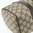 GUCCI GG Supreme Web Sherry Line Hand Bag PVC Beige Gold 010 378 Auth 176130-16