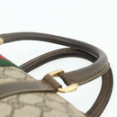 GUCCI GG Supreme Web Sherry Line Hand Bag PVC Beige Gold 010 378 Auth 176130-8