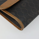 Christian Dior Honeycomb Canvas Chain Shoulder Bag PVC Black Gold Auth 176131-15