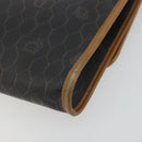 Christian Dior Honeycomb Canvas Chain Shoulder Bag PVC Black Gold Auth 176131-16