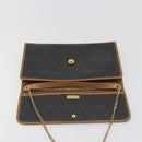 Christian Dior Honeycomb Canvas Chain Shoulder Bag PVC Black Gold Auth 176131-10