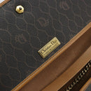 Christian Dior Honeycomb Canvas Chain Shoulder Bag PVC Black Gold Auth 176131-19