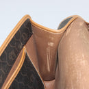 Christian Dior Honeycomb Canvas Chain Shoulder Bag PVC Black Gold Auth 176131-21