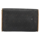 Christian Dior Honeycomb Canvas Chain Shoulder Bag PVC Black Gold Auth 176131-2