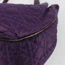 Christian Dior Canage Hand Bag Nylon Purple Silver Auth 176132-15