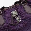 Christian Dior Canage Hand Bag Nylon Purple Silver Auth 176132-17