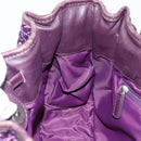 Christian Dior Canage Hand Bag Nylon Purple Silver Auth 176132-20