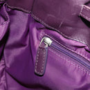 Christian Dior Canage Hand Bag Nylon Purple Silver Auth 176132-21